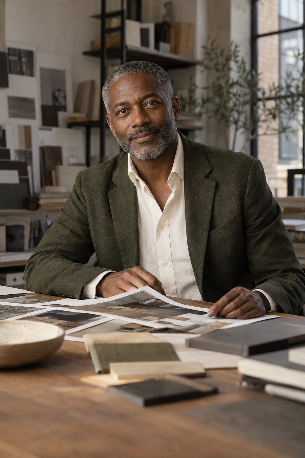 Marcus Reed at work in his design studio